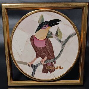 Pietra Dura Mosalite stone accent 4.5x4.5 Brazil art